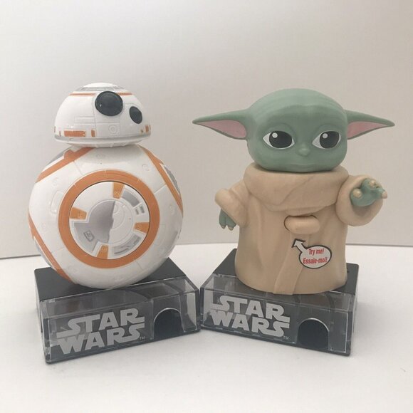 Star Wars Candy Dispensers BB8 and Baby Yoda Dispensers ONLY Baby Yoda has Sound - Picture 1 of 10